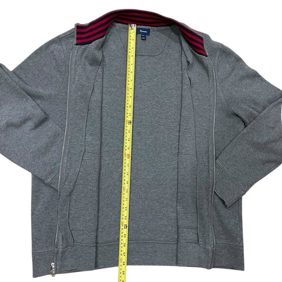 Faconnable Mens Size XXL Full Zip Jacket Sweatshirt Sweater Cotton Gray Casual - Picture 6 of 7